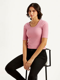 Levi's - Pink Textured Slim Fit Top