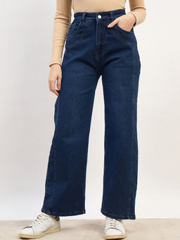 Styli - Blue Solid Straight Fit Jeans