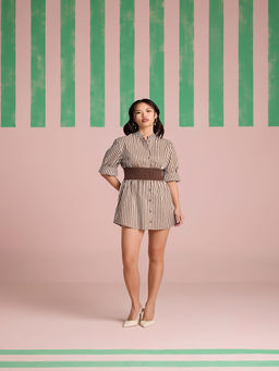 Muvazo - Sepia Stride Dress