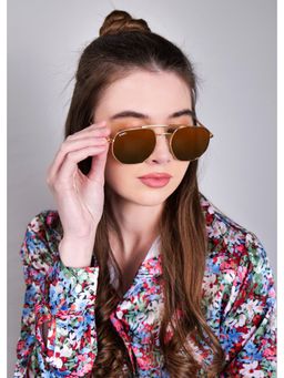 MAGNEQ - Brown UV Protected Polarized Unisex Sunglasses MG 3648/S C3