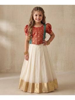 The Magic Wand - Jacquard Pattu Pavadai Lehenga with Choli