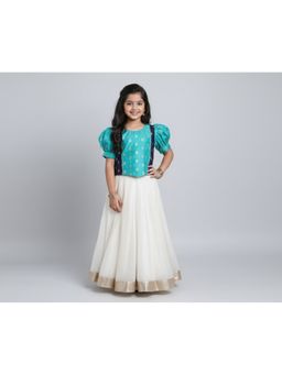 The Magic Wand - Jacquard Pattu Pavadai Lehenga with Choli