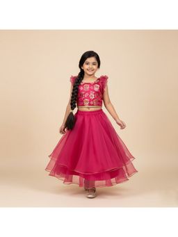 The Magic Wand - Woven Jacquard Top with Organza Skirt