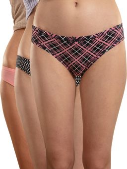 Nykd by Nykaa - Bikini Panty With Covered Elastic-nyp112-assortment 4 Multi-Color (Pack of 3)