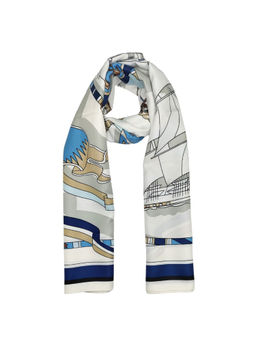 The Tie Hub - White Sailing Ship Schooner Women Scarf