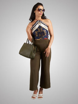 The Tie Hub - Blue Carriage Patterned Women Scarf