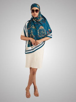 The Tie Hub - Green Carriage Patterned Women Scarf