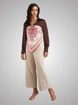 The Tie Hub - Pink Vintage Carriage Printed Women Scarf