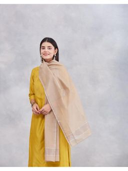Fabindia - Beige Cotton Silk Blend Stole