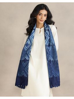 Fabindia - Indigo Silk Printed Stole