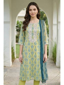 Aurelia - Women Teal Polyester Printed Dupatta