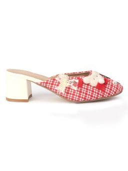 Shilpsutra - Giggle Step Red Mules Heels