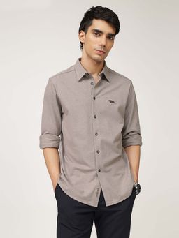 Andamen - Casual Men Brown Regular Fit Shirt