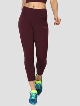 Silvertraq - Ath Perform 7-8 High Waist Leggings in Maroon