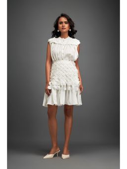 Deepika Arora - Womens White Top With Skirt (Set of 2)