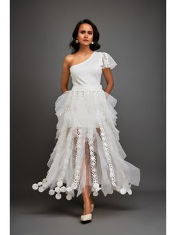 Deepika Arora - Womens White Co-Ord (Set of 3)