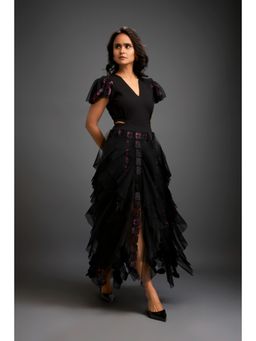 Deepika Arora - Womens Black Co-Ord (Set of 3)