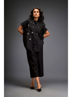 Deepika Arora - Womens Black Shirt With Pant (Set of 2)