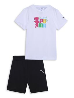 Puma - Mini cats Boys White T-Shirt & Shorts