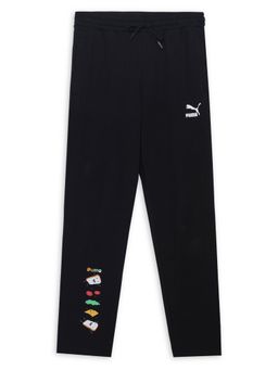 Puma - Classics Graphic Kids Black Trackpants