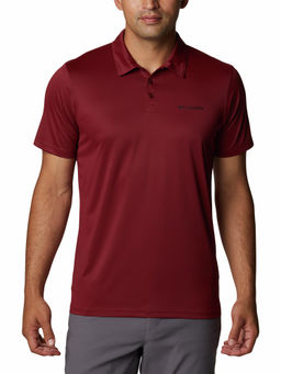 Columbia - Mens Red Omni-Wick Columbia Hike Polo Tshirt