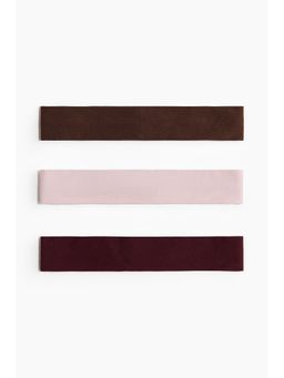H&M - Women Brown 3-Pack Cotton Jersey Hairbands