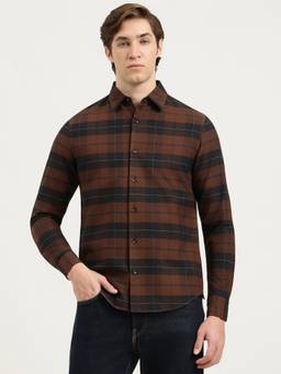 United Colors of Benetton - Men Multi-Color Checks Pure Cotton Shirt