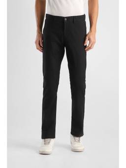 Van Heusen - Men Black Checks Cotton Blend Trouser