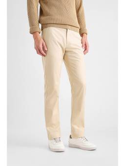 Van Heusen - Men Cream Solid/Plain Cotton Blend Trouser