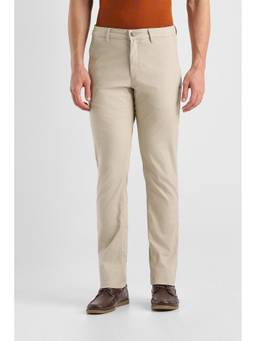 Van Heusen - Men Beige Stripes Cotton Blend Trouser