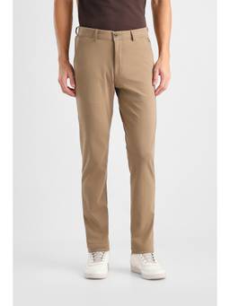Van Heusen - Men Khaki Solid/Plain Cotton Blend Trouser