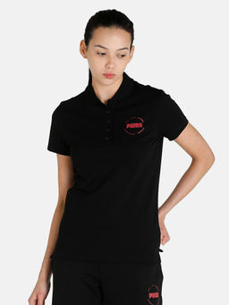 Puma - Graphic Womens Black Polo