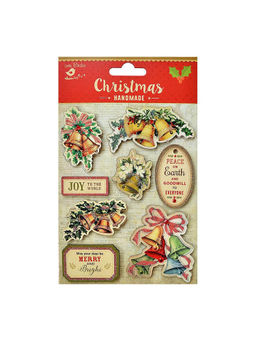 Itsy Bitsy - 8Christmas Embellishment Jingle Bell Wishes Multiple