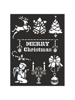 Itsy Bitsy - Stencil Christmas Black