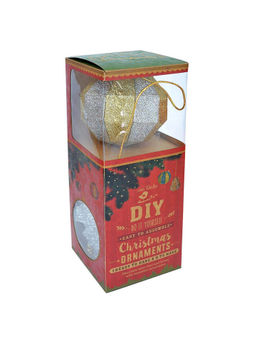 Itsy Bitsy - 6 Christmas DIY Ornaments Round Bauble Multicolor