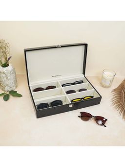 La Trove - Elegant 6 Slot Sunglass Organiser Box Black