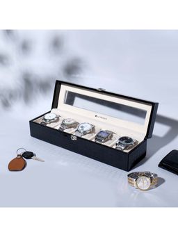 La Trove - 5 Slot Watch Display Box With Glass Top