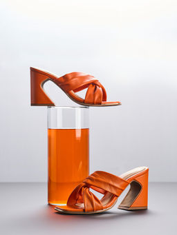 Heel Your Sole - LULU Orange Sandal Heels