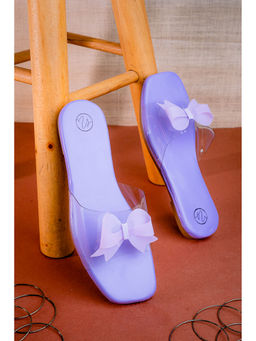 NR by Nidhi Rathi - Women Open Toe Purple Flats With Bows