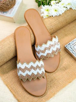 NR by Nidhi Rathi - Embellished Round Toe Multi-Color Flats