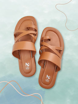 The Madras Trunk - Cane Tan Sandals