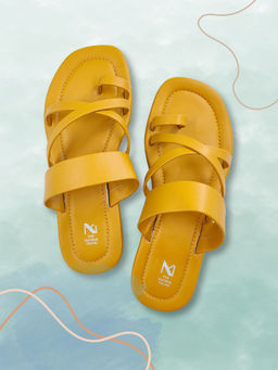 The Madras Trunk - Cane Yellow Sandals