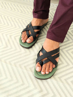 The Madras Trunk - Morpheus Olive Sandals