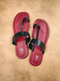 The Madras Trunk - Perrin Maroon Sandals