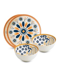 YELONA - White 4 Piece Ceramic Dinner Set