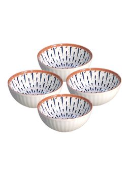YELONA - Multi-Color Droplet Ceramic Bowls (Pack of 4)