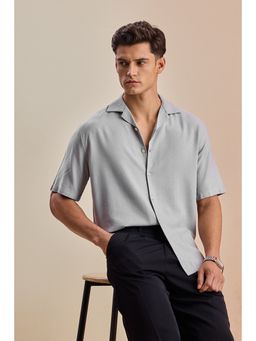 Snitch - Grey Solid Boxy Fit Shirt