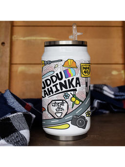 Indigifts - Delhi - Doodle Art Steel Sipper Can - Discovering India