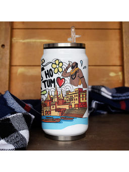 Indigifts - Uttar Pradesh Doodle Art Steel Sipper Can - Discovering India