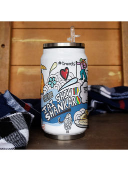Indigifts - Himachal Pradesh Doodle Art Steel Sipper Can - Discovering India